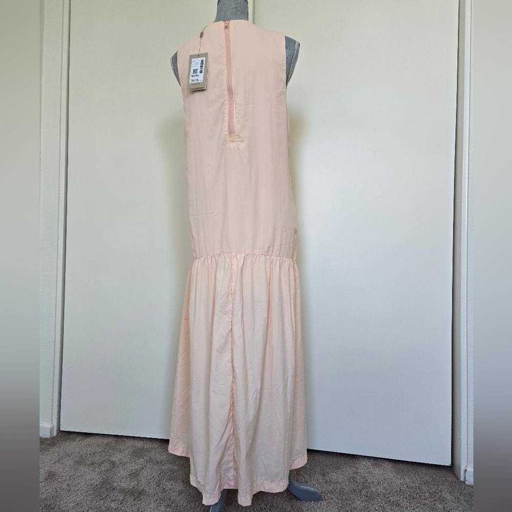 LIVE! Activewrar Brazilian Brand Nylon Midi Dress‎ Peach Color Size Small NWT - Picture 6 of 16